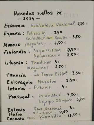 Lote 16 Monedas Conmemorativas de  2€- año 2024