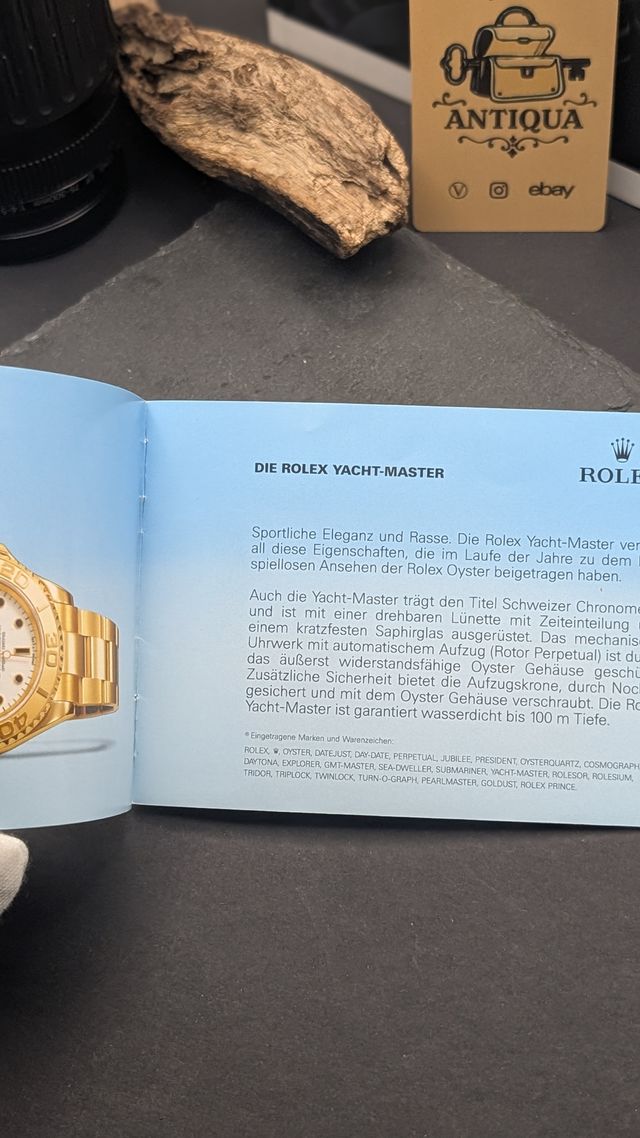 Libretto Rolex Yacht-Master Manuale Originale