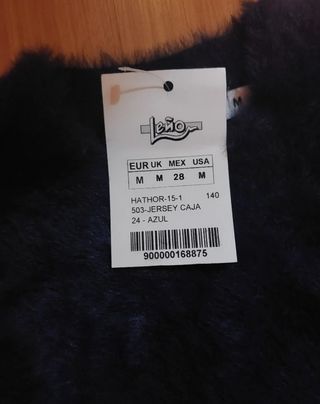 Jersey peluche azul talla M