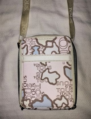 Bolso Tous estampado rosa y beige