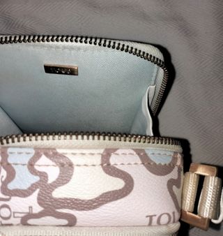 Bolso Tous estampado rosa y beige