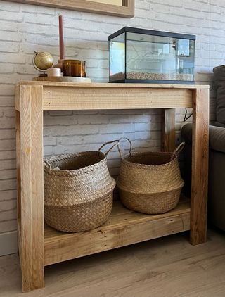 Consola rústica madera reciclada a medida