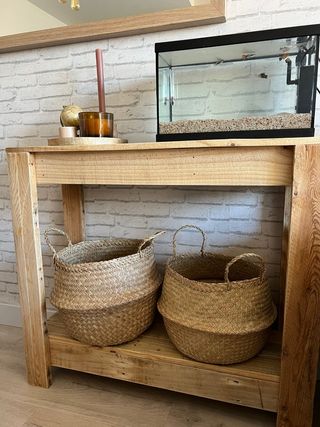 Consola rústica madera reciclada a medida