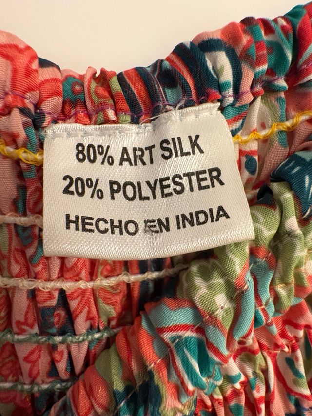 Pantalón de seda estampado