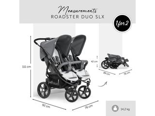 Silla paseo Gemelar Roadster Duo SLX Hauck
