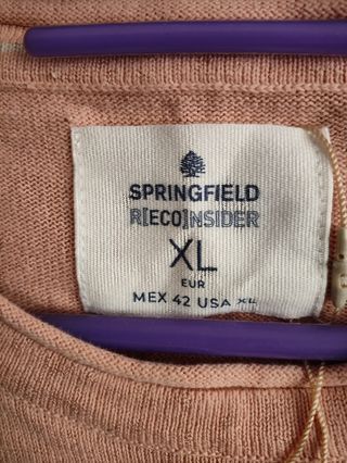 Camiseta Springfield manga larga rosa XL