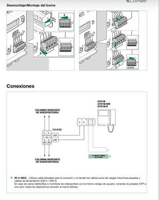 Comelit 6701w Videoportero Blanco