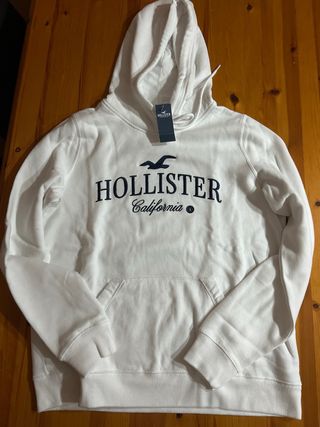 Sudadera Hollister Blanca Talla L