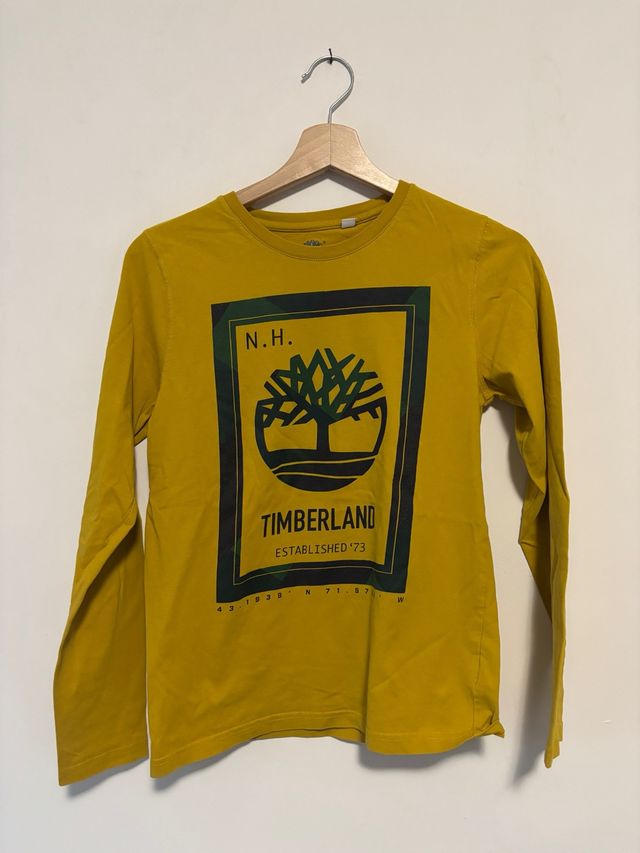 T-shirt Manica Lunga Timberland Gialla Senape/Ocra
