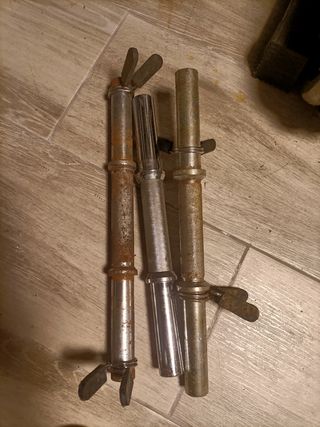 3 Barras para mancuernas con fijaciones