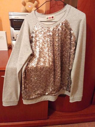 Jersey One Rose lentejuelas talla M