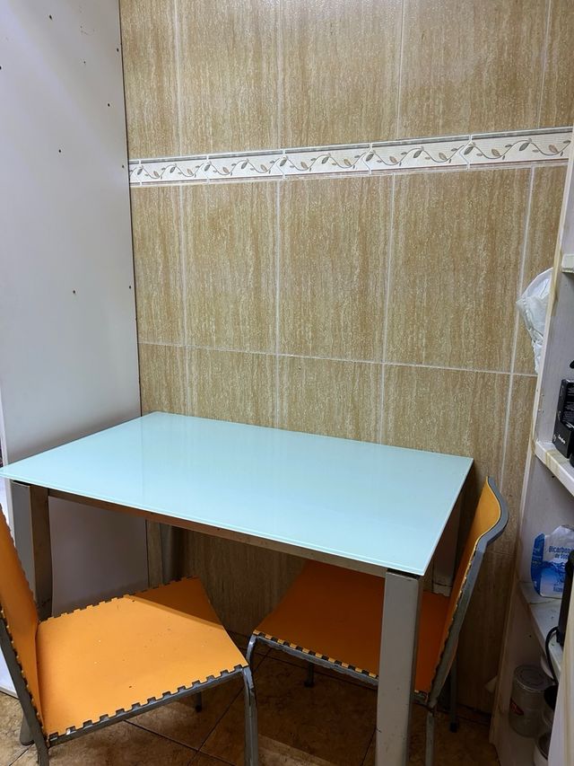 Gran oferta de mesa de cristal, templado extensibl