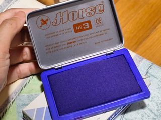 Almohadilla de sello Azul