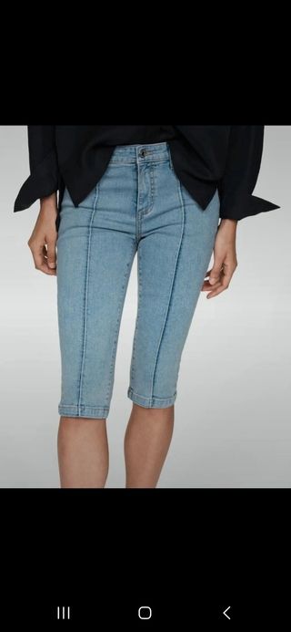 Pantalón vaquero pirata Mango azul nuevo t 44