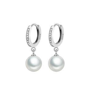 Pendientes de plata con perla