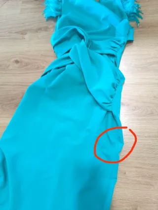 Vestido invitada evento turquesa Marca Cayro