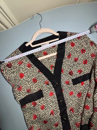 Blusa de Boutique Diseño Amapolas Rojo oscuro