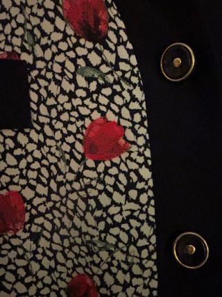 Blusa de Boutique Diseño Amapolas Rojo oscuro