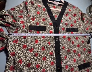 Blusa de Boutique Diseño Amapolas Rojo oscuro