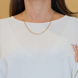 Cadena barbada oro 18k 750 50cm