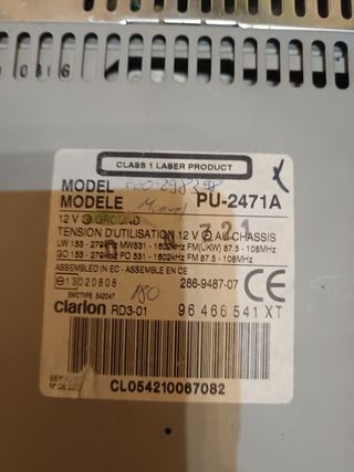 Radio coche clarion 