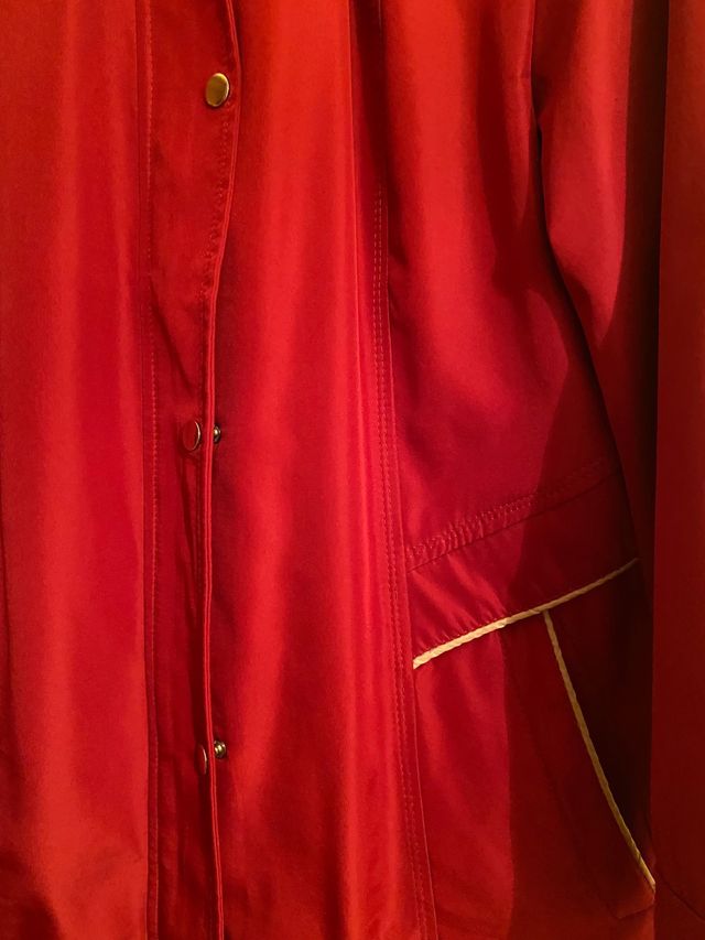 Parka mujer rosa/rojo con capucha