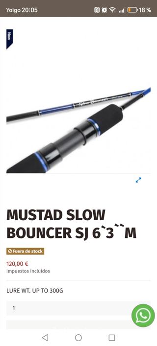 Caña Mustad Slow Jigging SJ 6'3 M