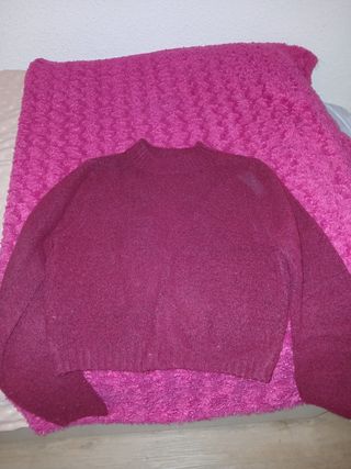 Jersey granate cuello alto