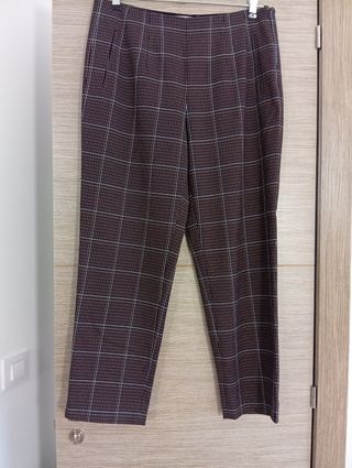 Pantalón Bimba y Lola cuadros marrón