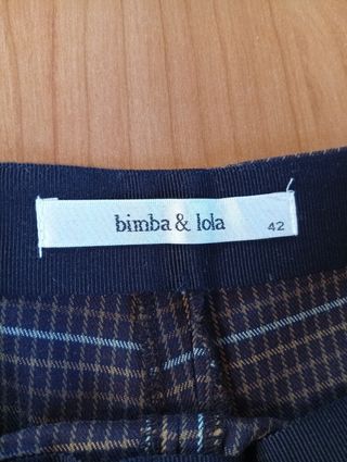 Pantalón Bimba y Lola cuadros marrón