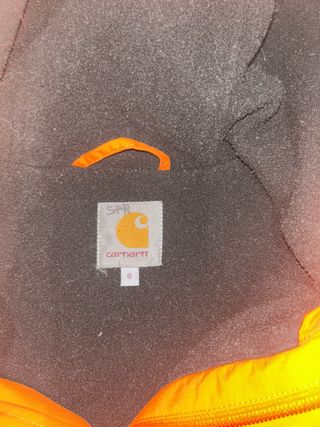 chubasquero canguro de carhartt naranja bolsillo