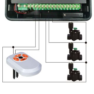 vidaXL Controlador de riego de agua para jardín