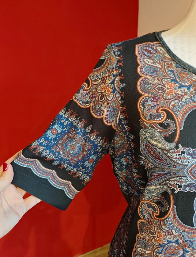 Camiseta delante tela estampado pañuelo