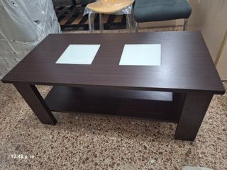 Mesa de centro Ikea madera y cristal