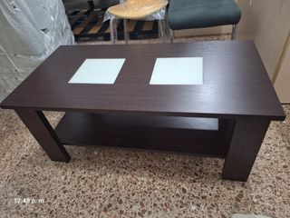 Mesa de centro Ikea madera y cristal