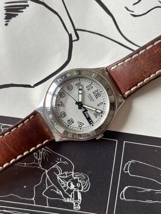 Swatch Irony Big Daredevil YGS732 Marrón/Plata