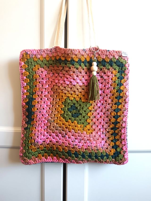 Bolso Tote Crochet Multicolor