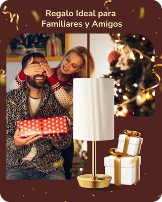 Juego 2 Lámparas LED Táctiles Vintage Doradas