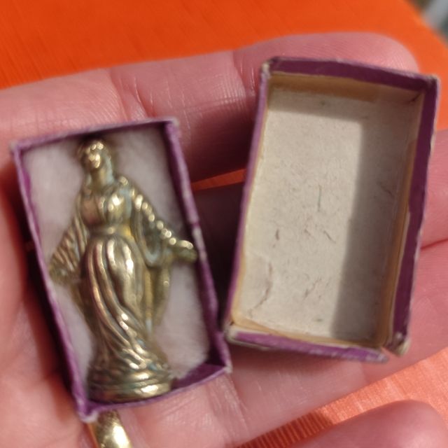 Antica statuetta Vergine Maria miniatura