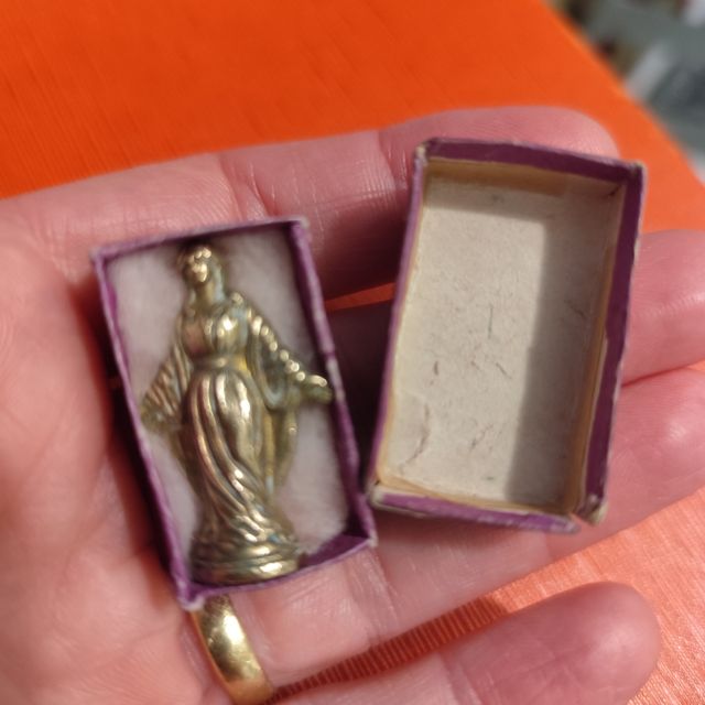 Antica statuetta Vergine Maria miniatura