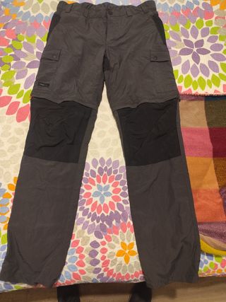 Pantalones Quechua convertibles gris/negro
