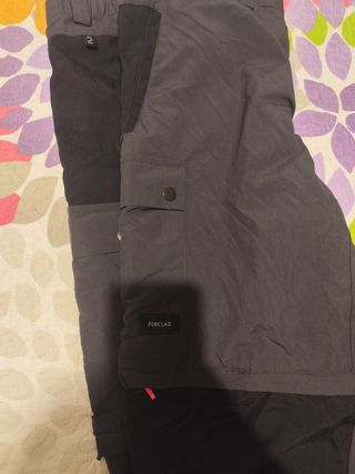 Pantalones Quechua convertibles gris/negro