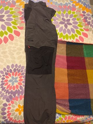 Pantalones Quechua convertibles gris/negro