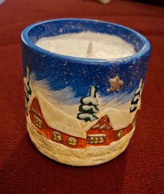 Candela decorativa ceramica