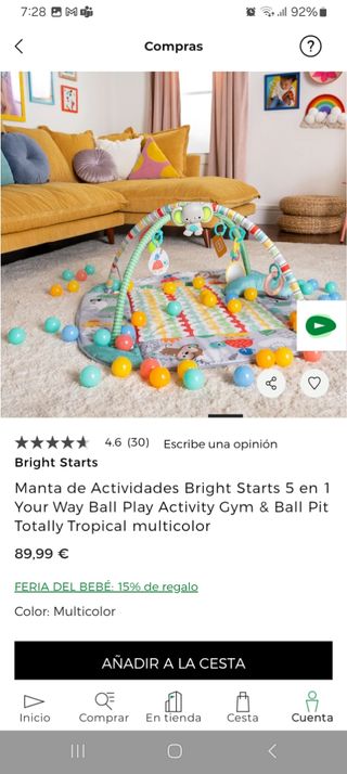 Alfombra gimnasio de juego para bebés