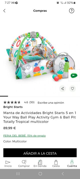 Alfombra gimnasio de juego para bebés