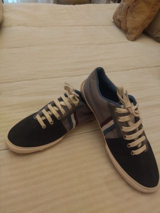 Zapatos El Ganso Deportivos Casuales Azul Gris