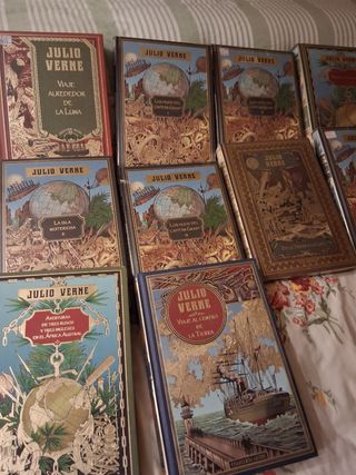 16 novelas de Julio Verne,colección Hetzel.