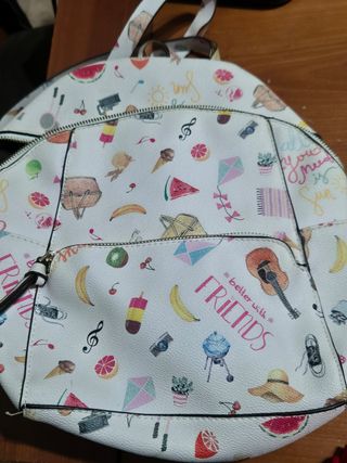 Mochila juvenil estampada