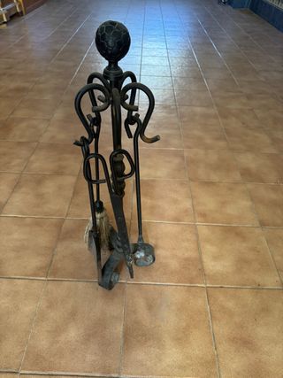 Set Utensilios Barbacoa Hierro Forjado